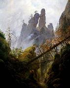 Caspar David Friedrich Rocky Ravine painting